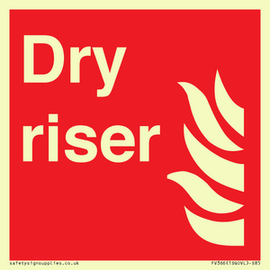 Dry riser sign